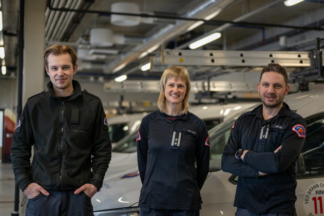Eirik er lærling, Anita er seksjonsleder og Marius er opplæringsansvarlig.