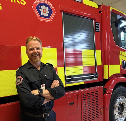 Fredrik Håland Johansen i Vestfold Interkommunale Brannvesen IKS